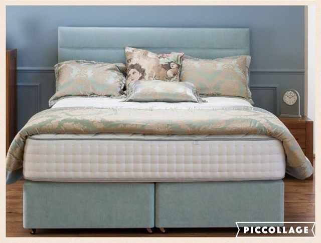 Pale blue bed and mattress for sale in Dublin